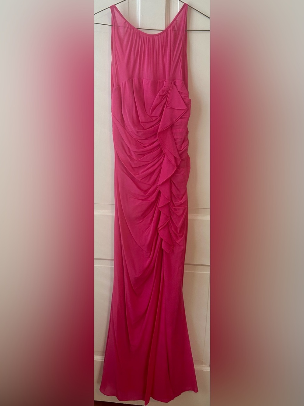 Jill Stuart Silk Fuchsia Maxi Dress, Size UK 6, Fits Like a 2.